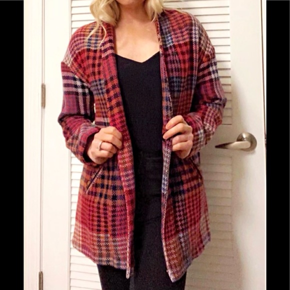 Rachel Zoe plaid coat - Picture 3 of 15